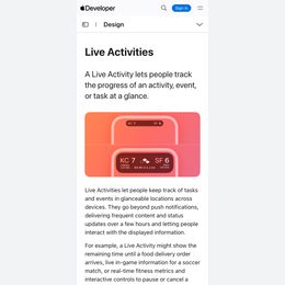 Apple Live Activities Live Activities HIG