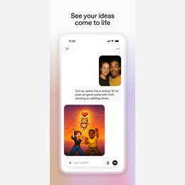 ChatGPT official iPhone listing screens